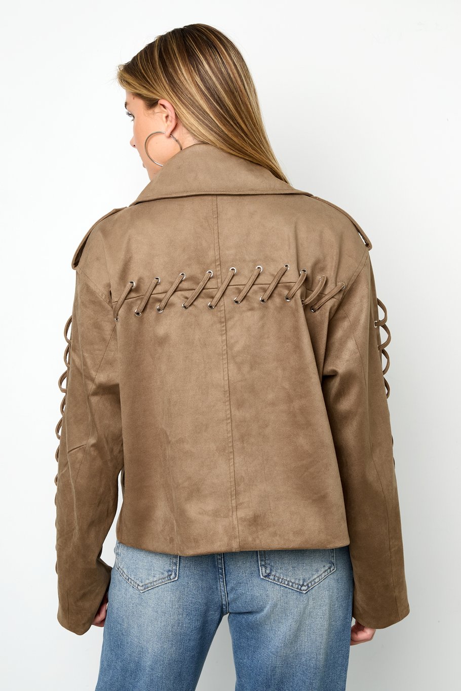 Laced Suede Jacket Picture8